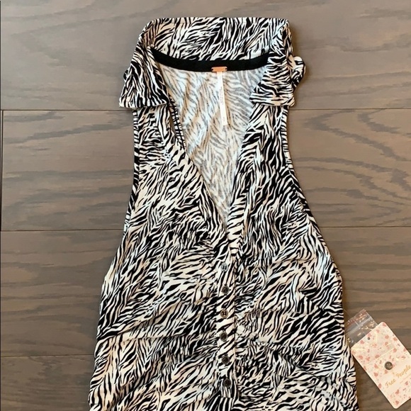 NWT Free People Coco Print Sleeveless Tank Top - Picture 4 of 6